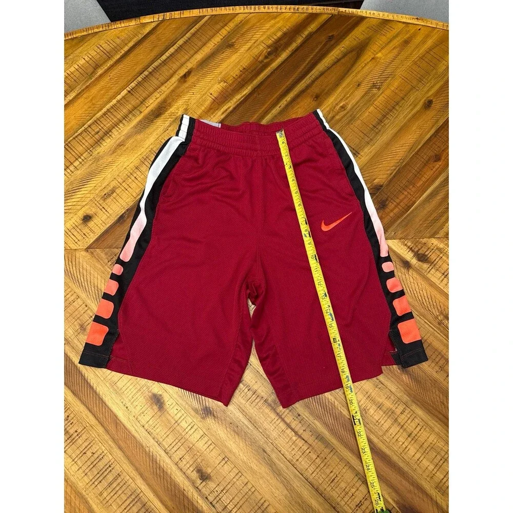 Nike Dri-FIT Elite Basketball Shorts Boys Youth XL Maroon Red Stripe